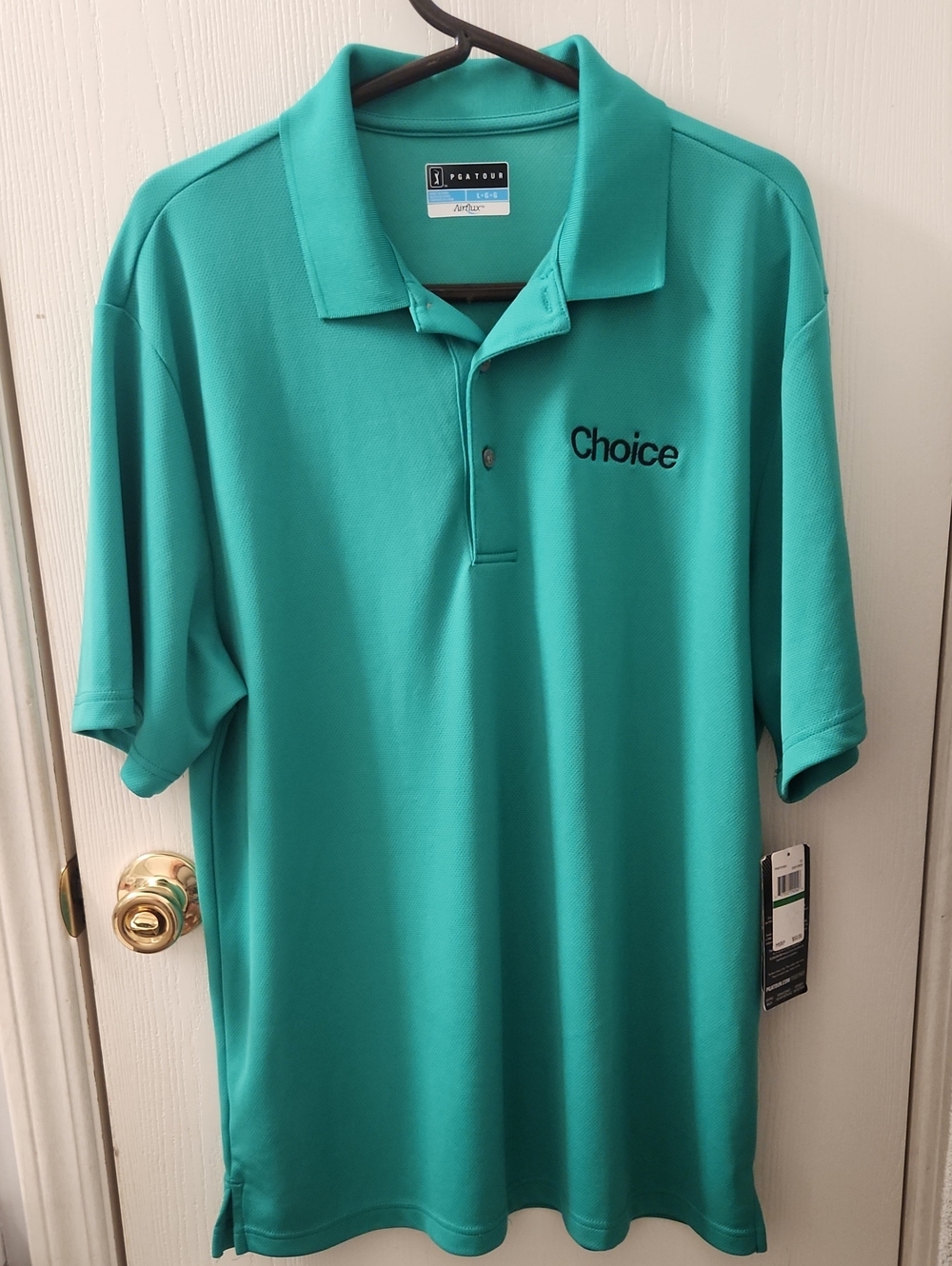 Choices Men's Green Polo Shirt - Short Sleeve Logo